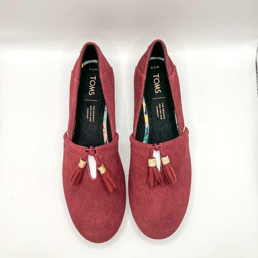 TOMS Kelli Womens Suede Slip On Flats, Size 7.5W